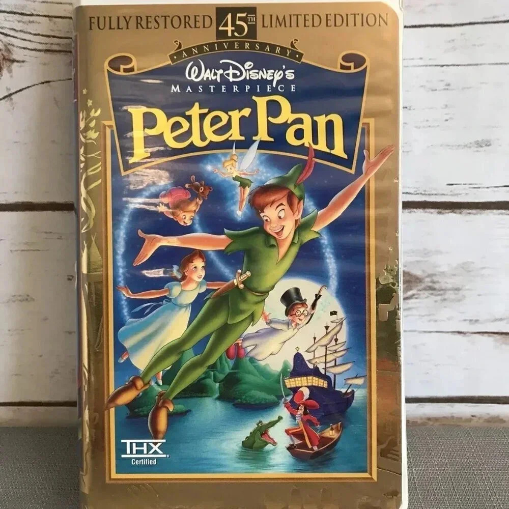 PETER PAN VHS Video Tape 45th Anniversary Limited Edition Disney Masterpiece